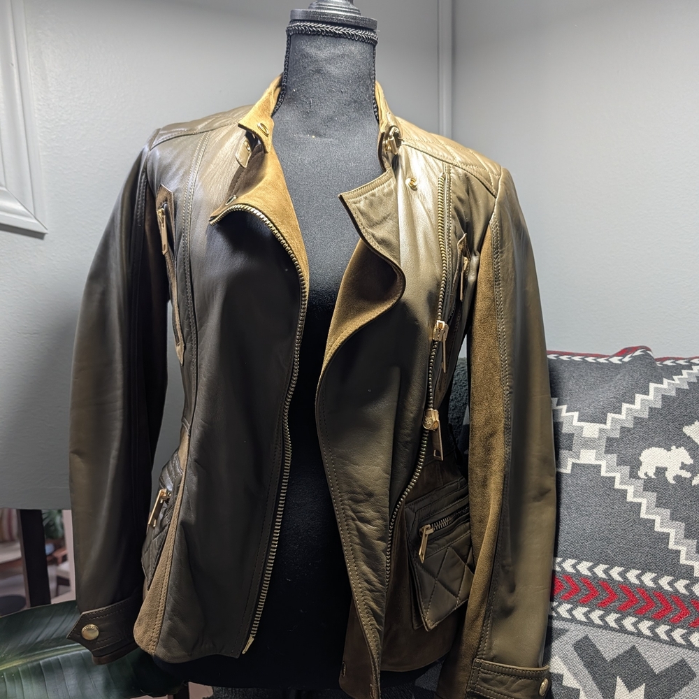 Burberry Brown Leather Jacket